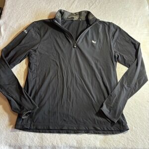 GREYSON Quarter Zip Long Sleeve Pullover Men M Dark‎ Gray Performance